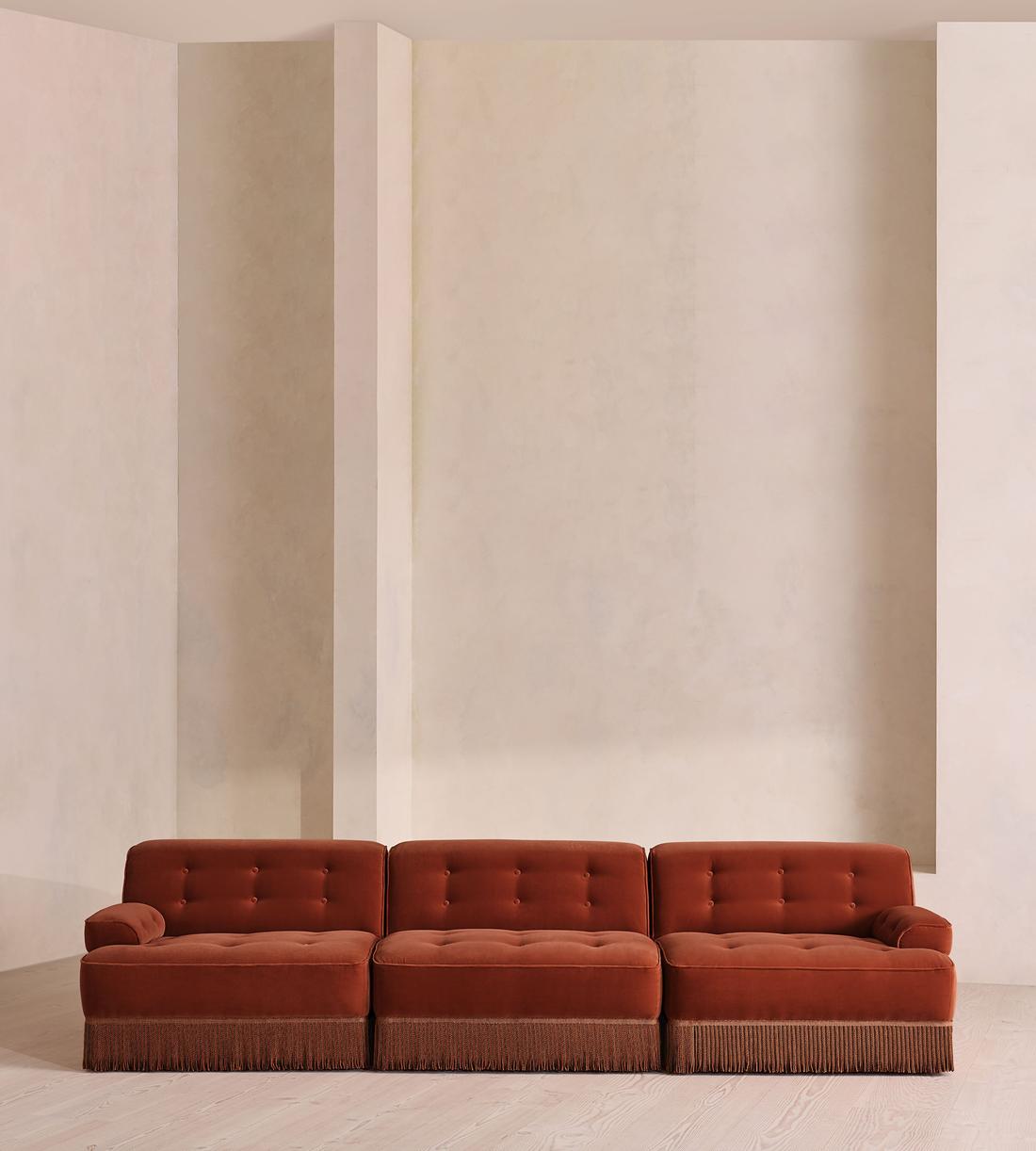 Elowen Modular Sofa - Four Seater - Velvet - Rust UK - Listing - Image 3