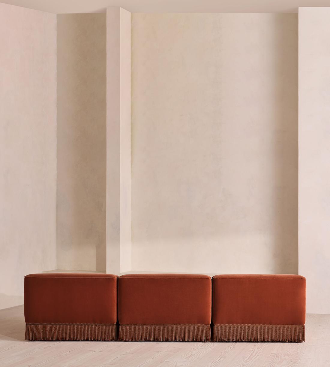 Elowen Sectional Sofa - Four Seater - Velvet - Rust US - Images - Image 6