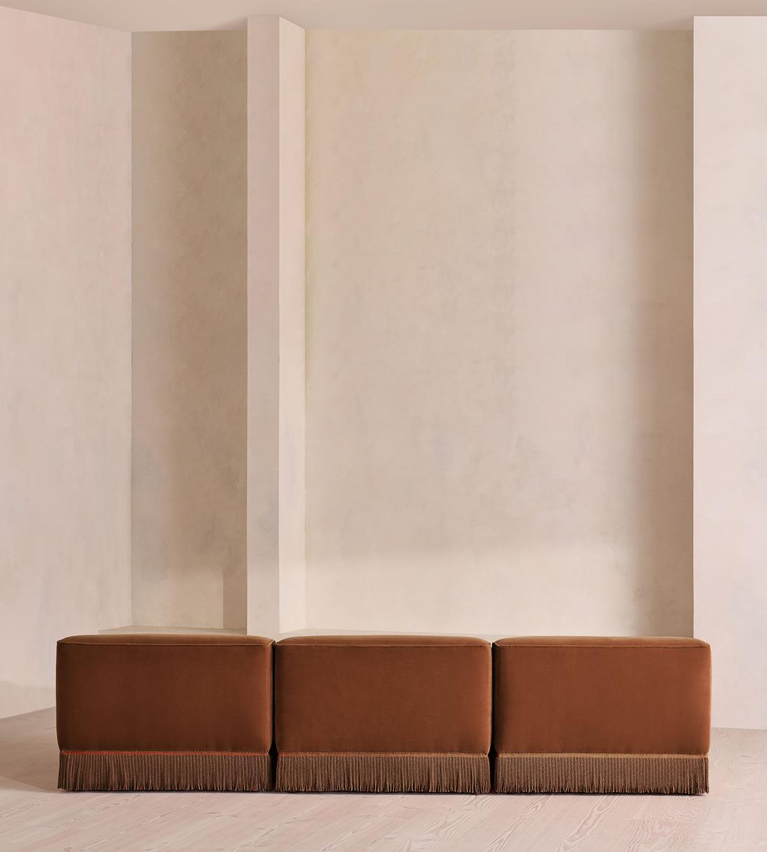 Elowen Sectional Sofa - Four Seater - Velvet - Cinnamon - US - Images - Image 5