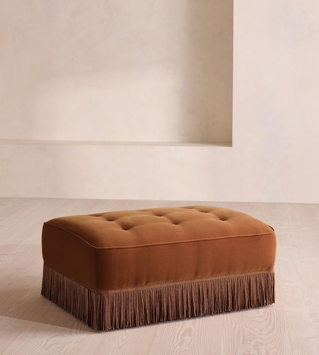 Elowen Ottoman - Velvet - Cinnamon - UK - Listing - Image 1