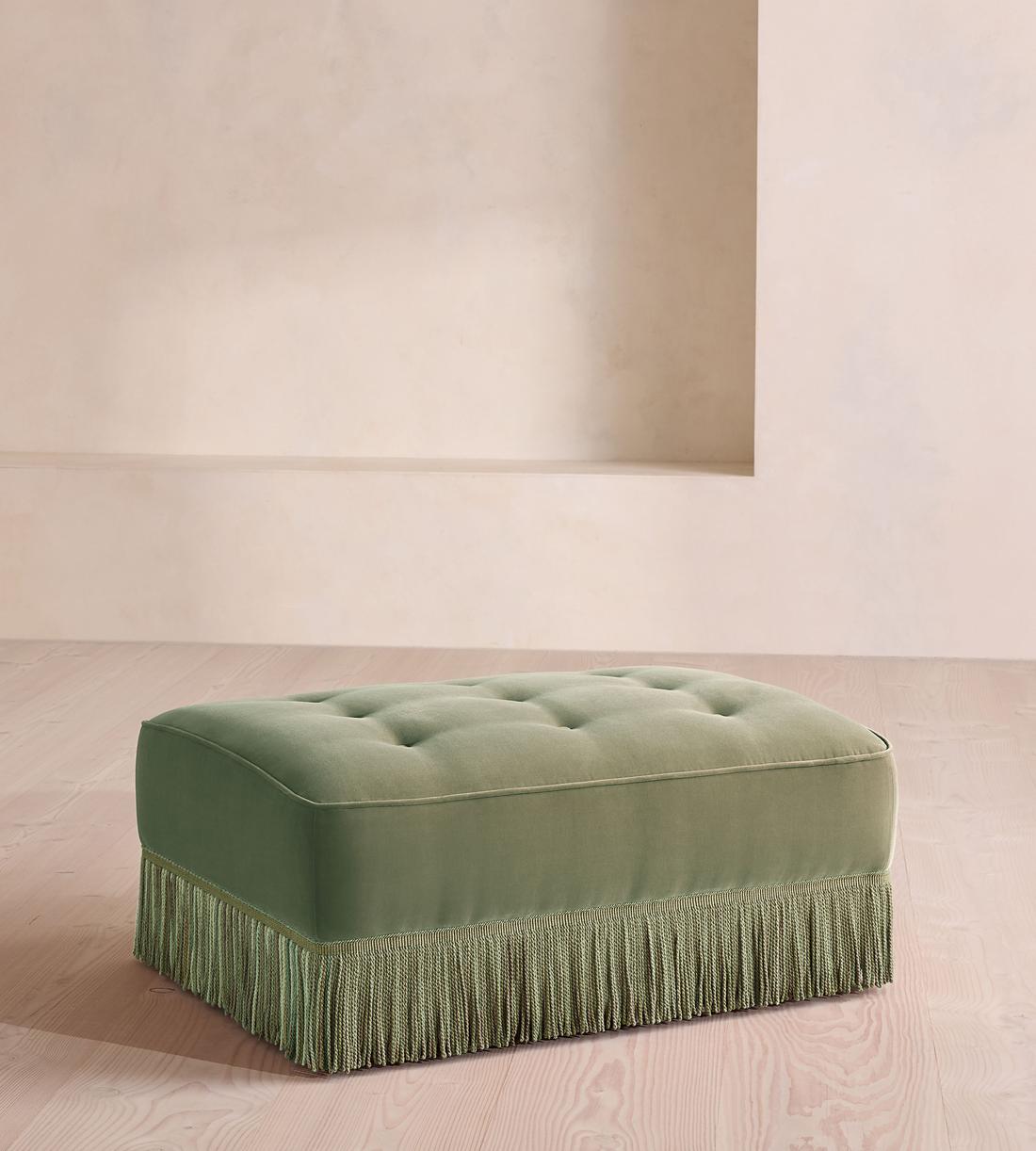 Elowen Ottoman - Velvet - Seafoam - US - Image 1