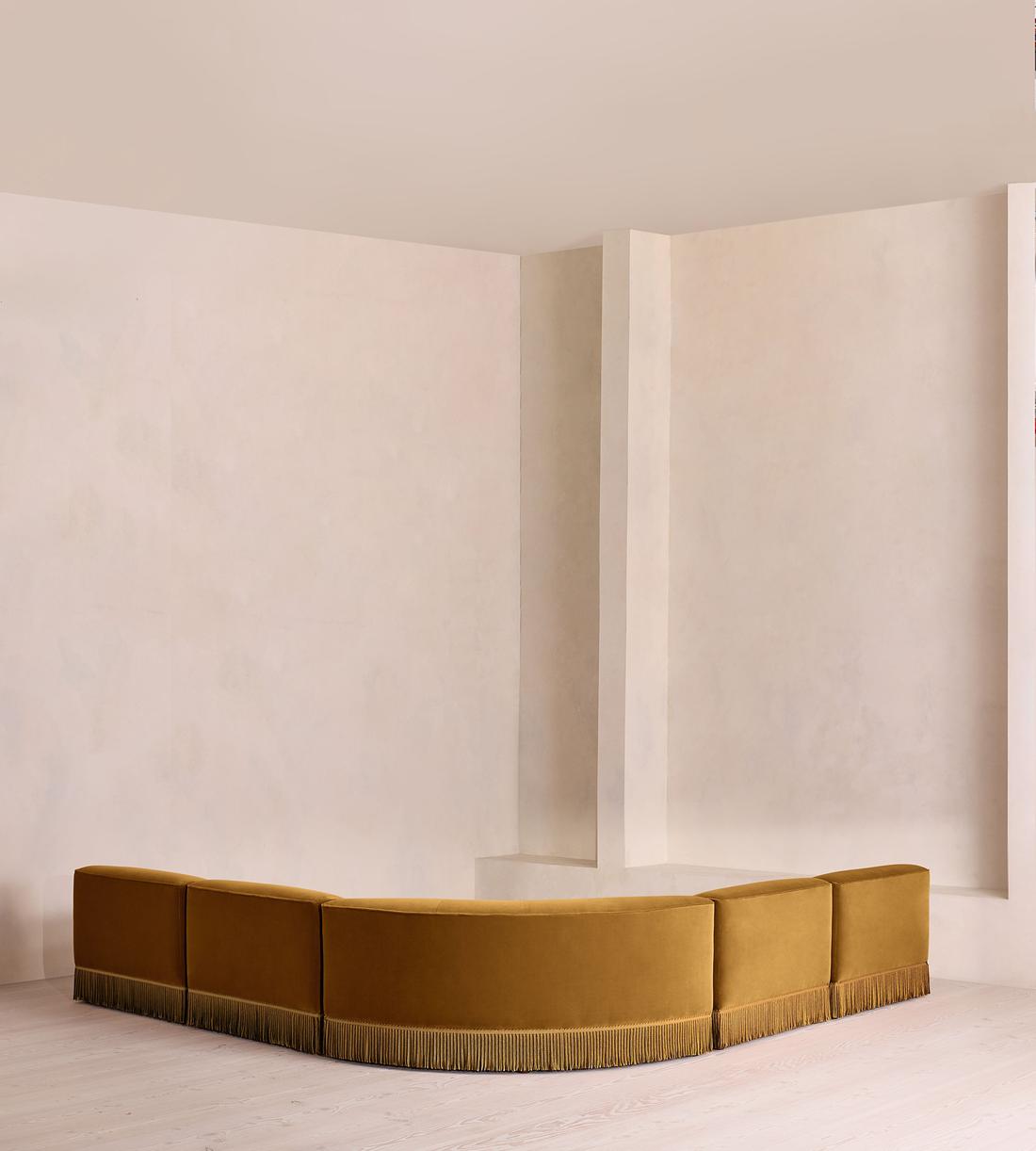 Elowen Sectional Sofa - Corner Sofa - Velvet - Mustard US - Images - Image 3