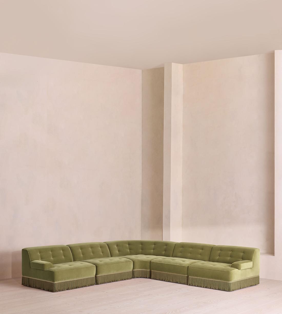 Elowen Modular Sofa - Corner Sofa - Velvet - Lichen UK - Listing - Image 1