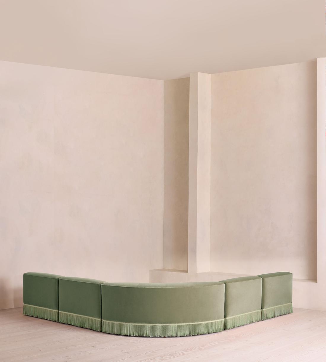 Elowen Sectional Sofa - Corner Sofa - Velvet - Seafoam - US - Images - Image 3