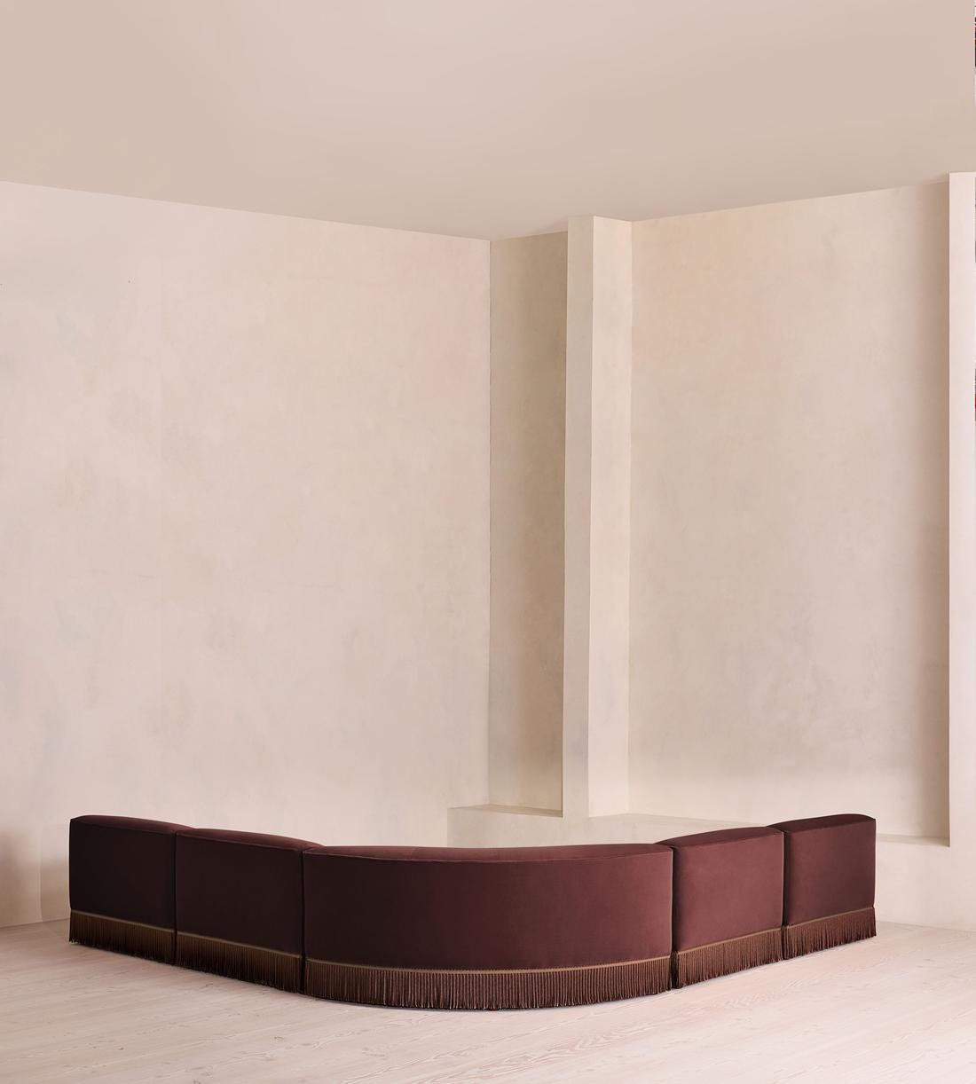 Elowen Sectional Sofa - Corner Sofa - Velvet - Aubergine - US - Images - Image 3