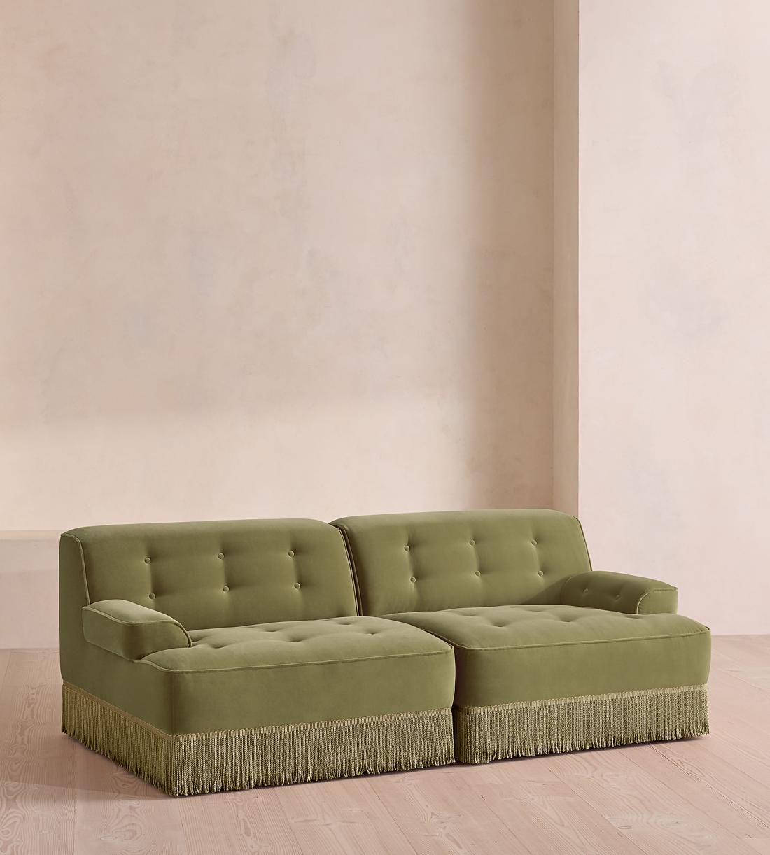 Elowen Modular Sofa - Three Seater - Velvet - Lichen UK - Listing - Image 2