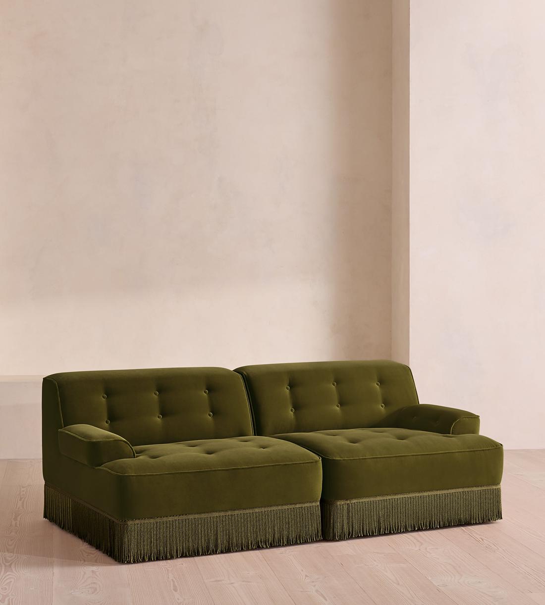 Elowen Modular Sofa - Three Seater - Velvet - Olive UK - Listing - Image 2