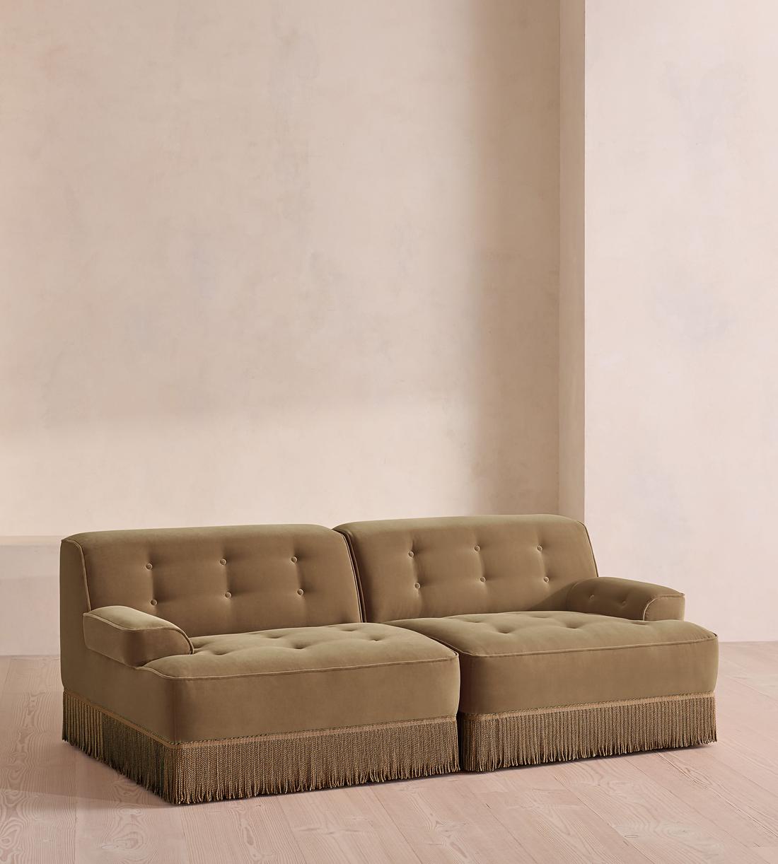 Elowen Sectional Sofa - Three Seater - Velvet - Truffle - US - Listing - Image 2