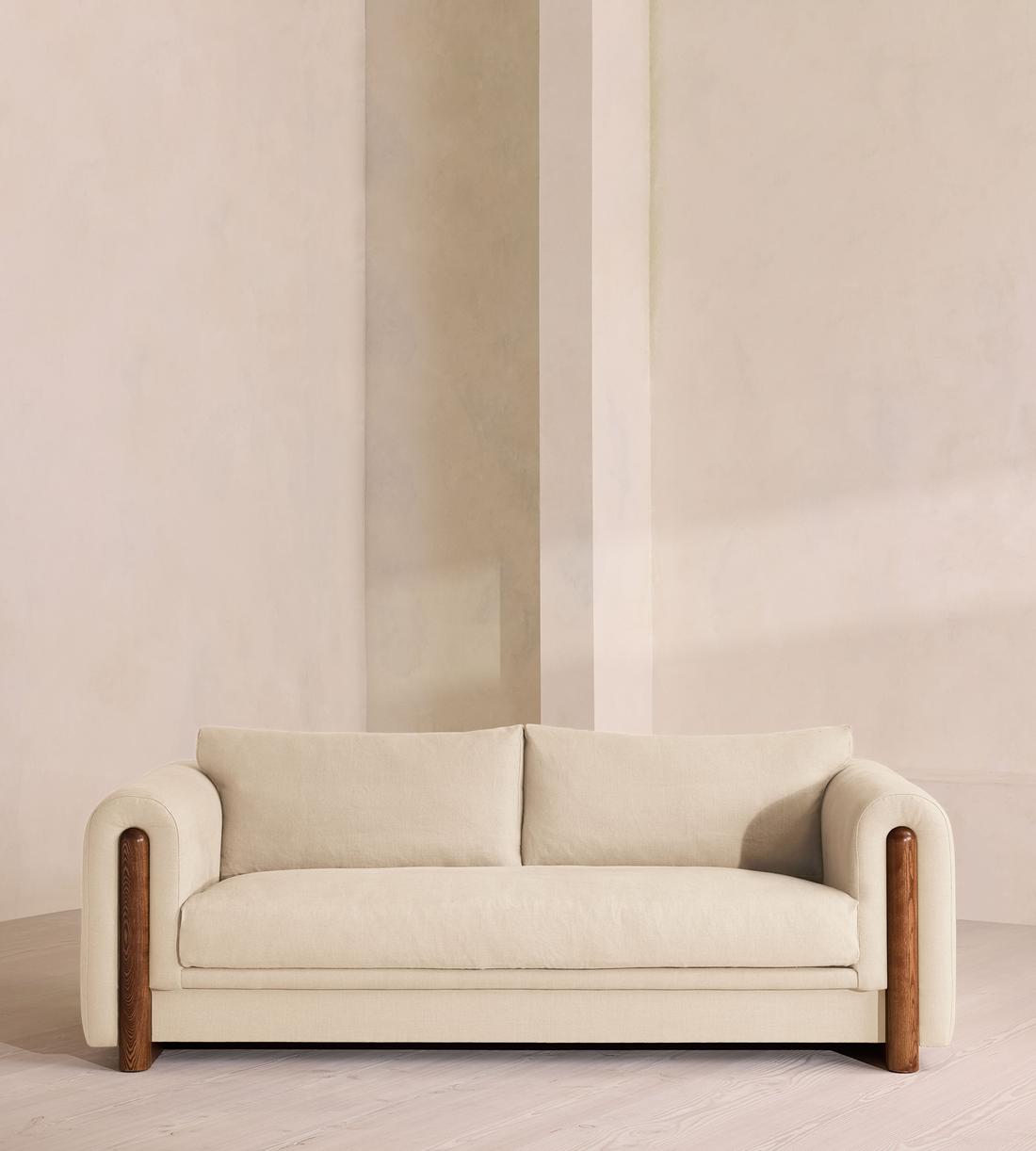 Farrell Three Seater Sofa - Linen - Bisque - UK - Listing - Image 1