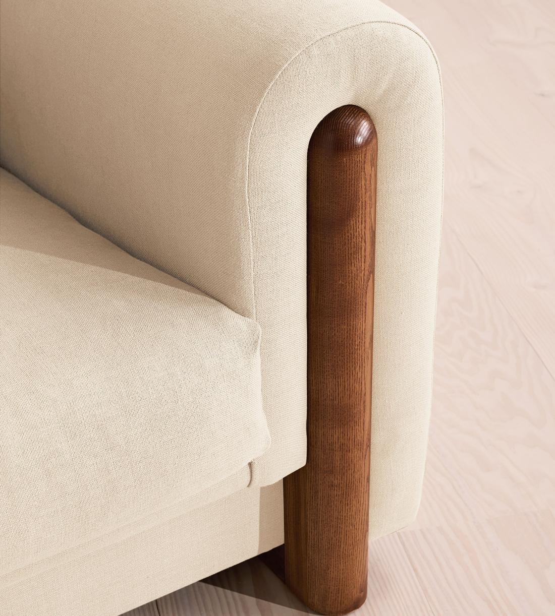 Farrell Three Seater Sofa - Linen - Bisque - UK - Images - Image 5