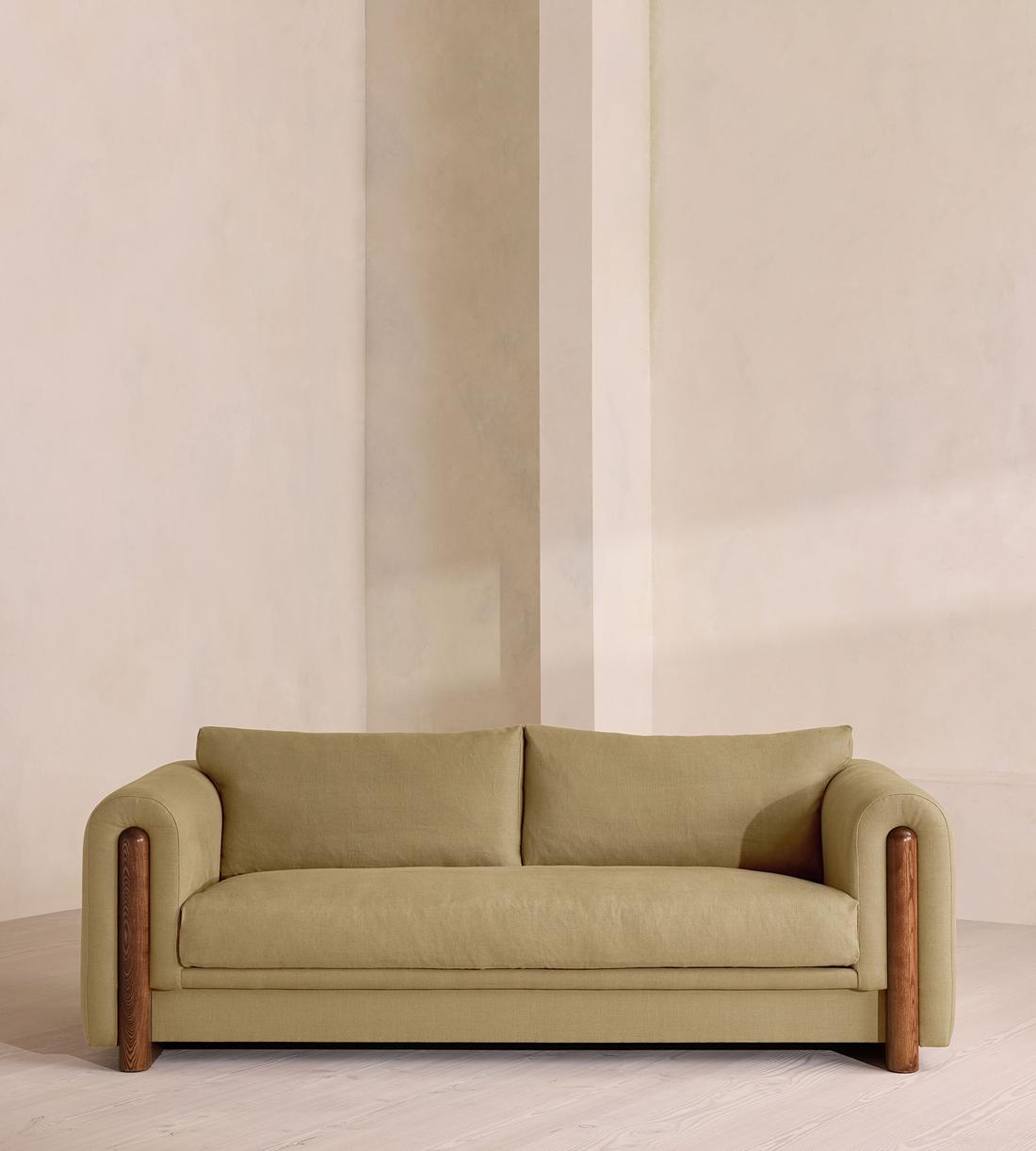 Farrell Three Seater Sofa - Linen - Wheat - Listing - Image 1
