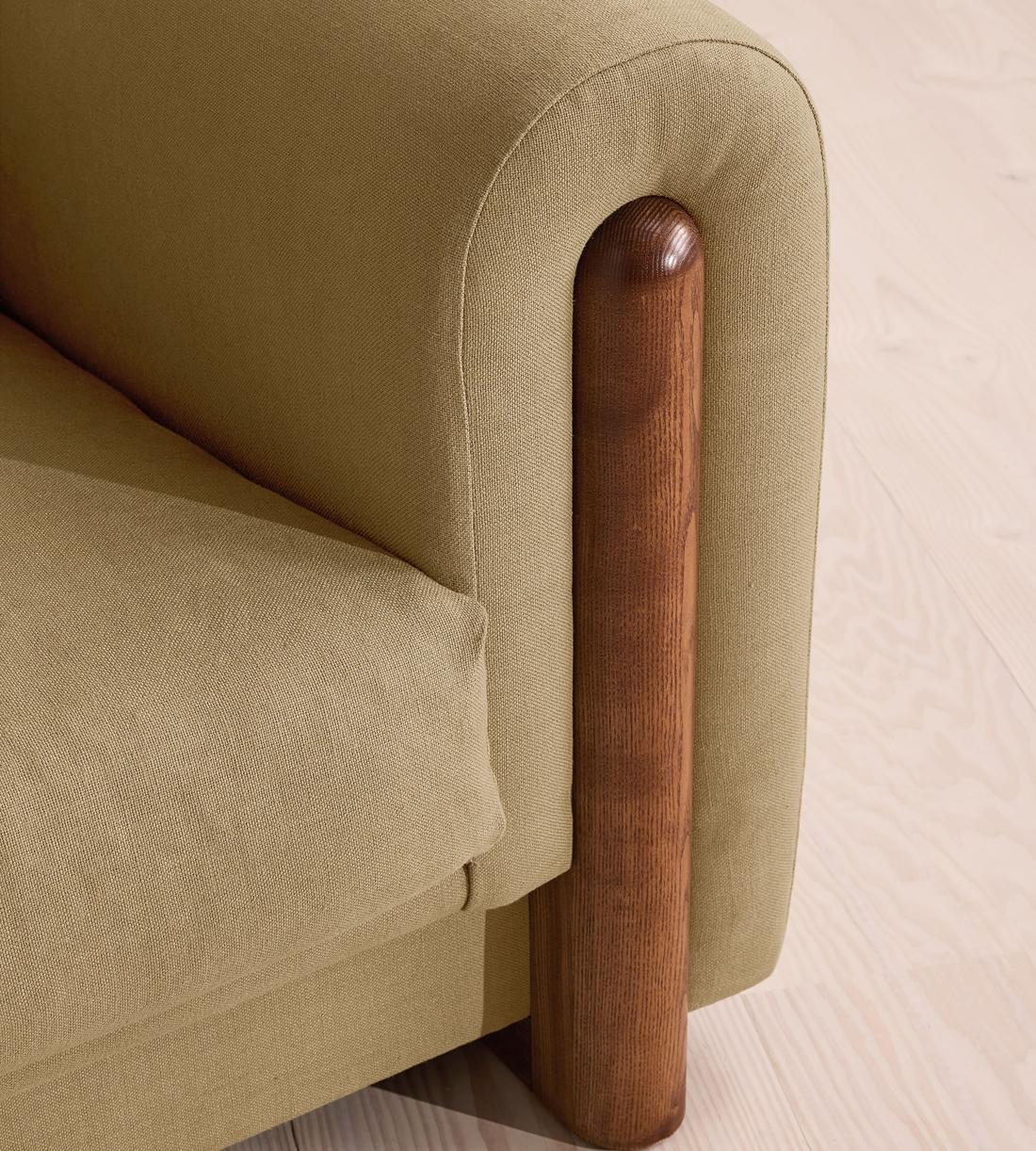 Farrell Three Seater Sofa - Linen - Wheat - Images - Image 5