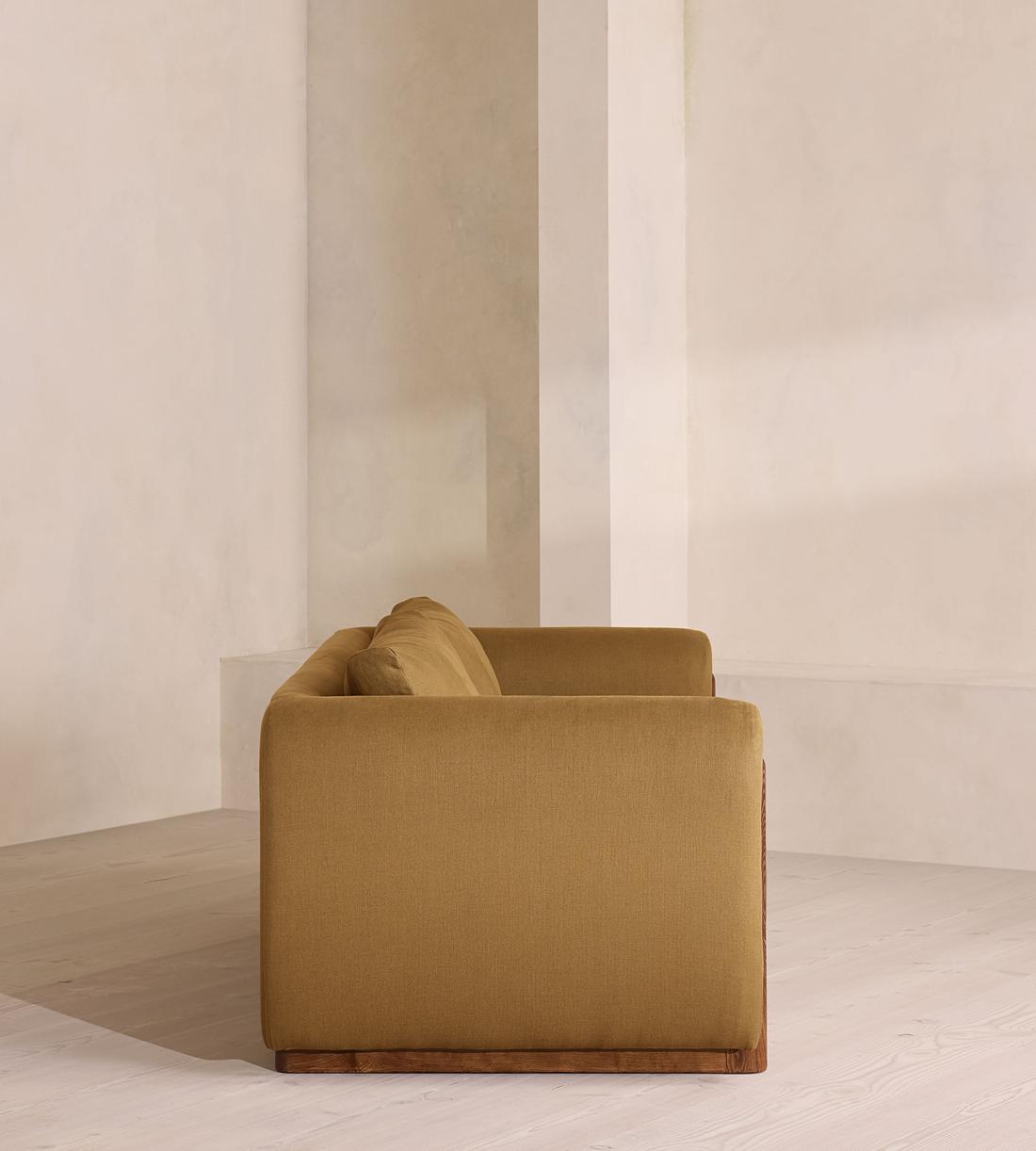 Farrell Three Seater Sofa - Linen - Ochre - UK - Images - Image 4