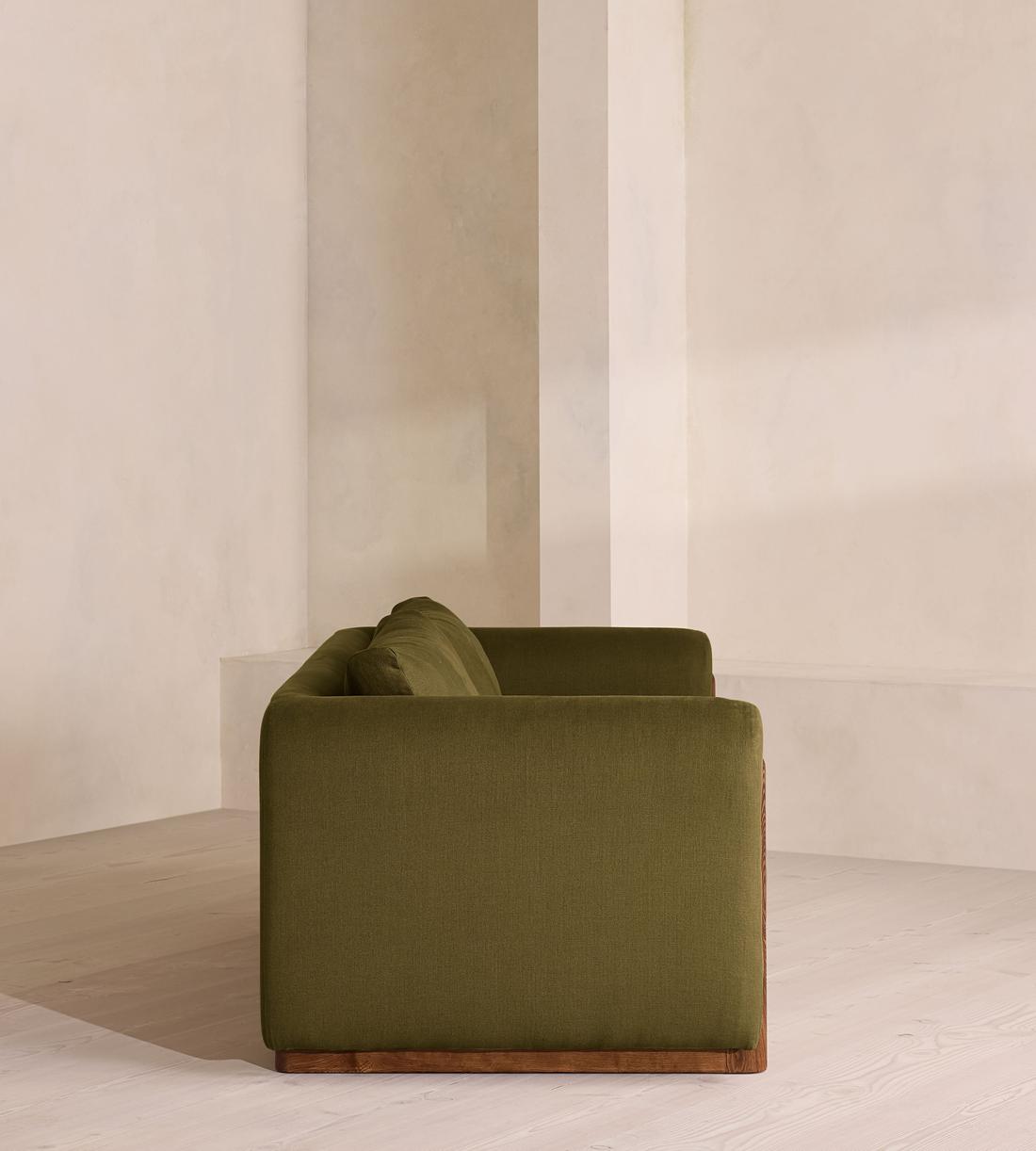 Farrell Three Seater Sofa - Linen - Olive - UK - Images - Image 3