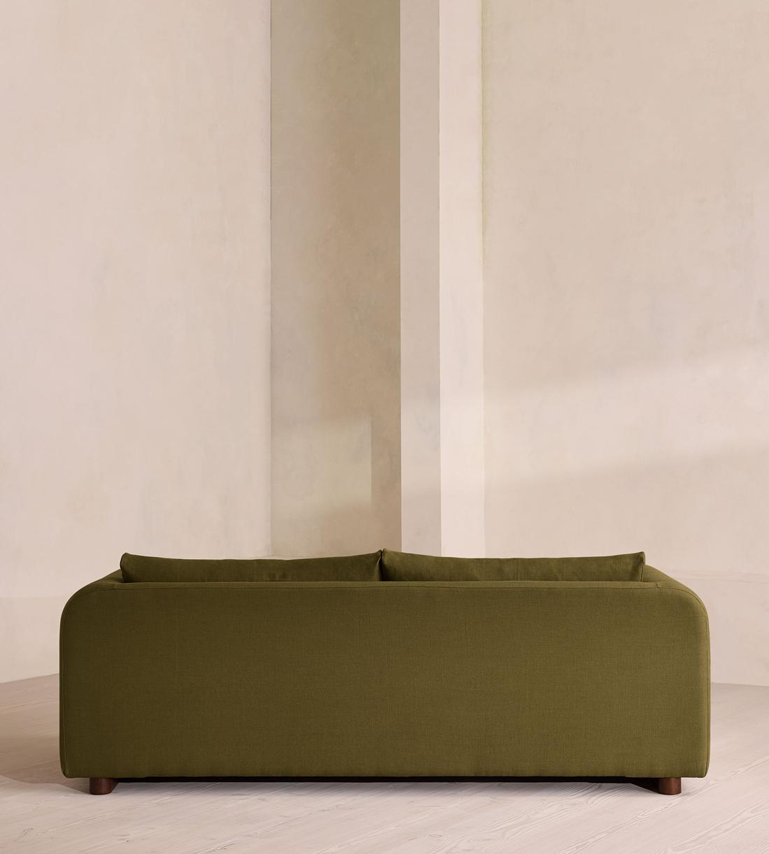 Farrell Three Seater Sofa - Linen - Olive - UK - Images - Image 4