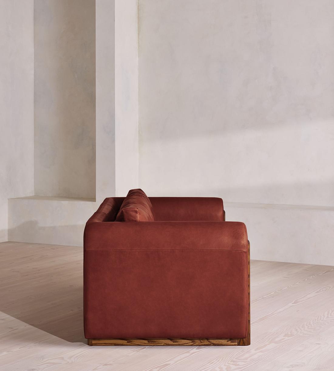 Farrell Three Seater Sofa - Leather - Sangria - UK - Images - Image 3