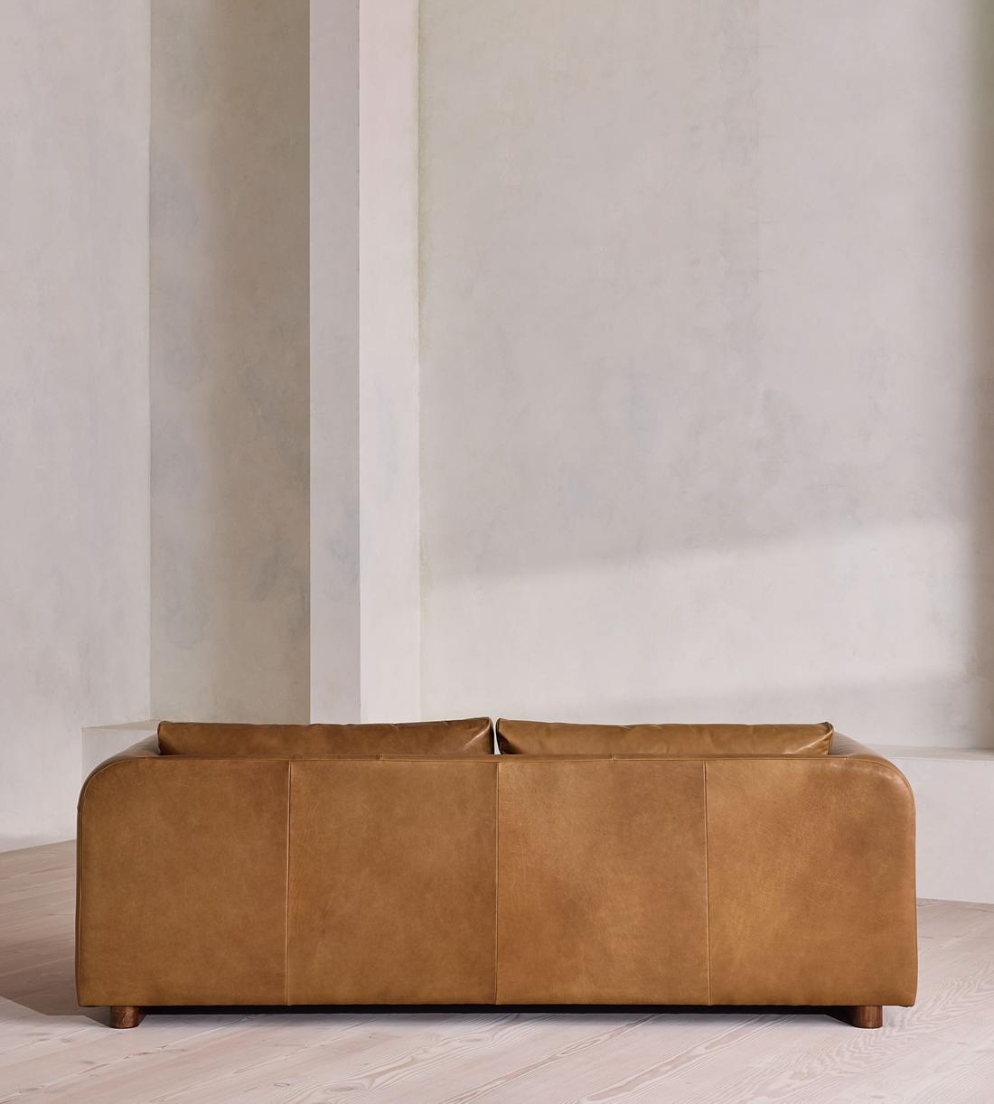 Farrell Three Seater Sofa - Leather - Chestnut - UK - Images - Image 4