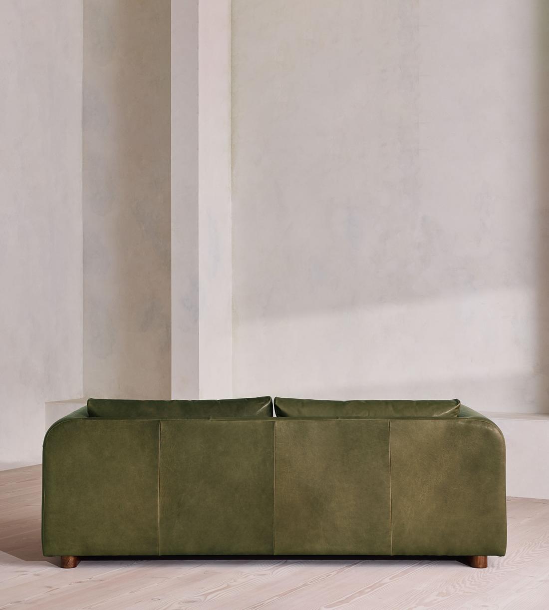 Farrell Three Seater Sofa - Leather - Moss - UK - Images - Image 4