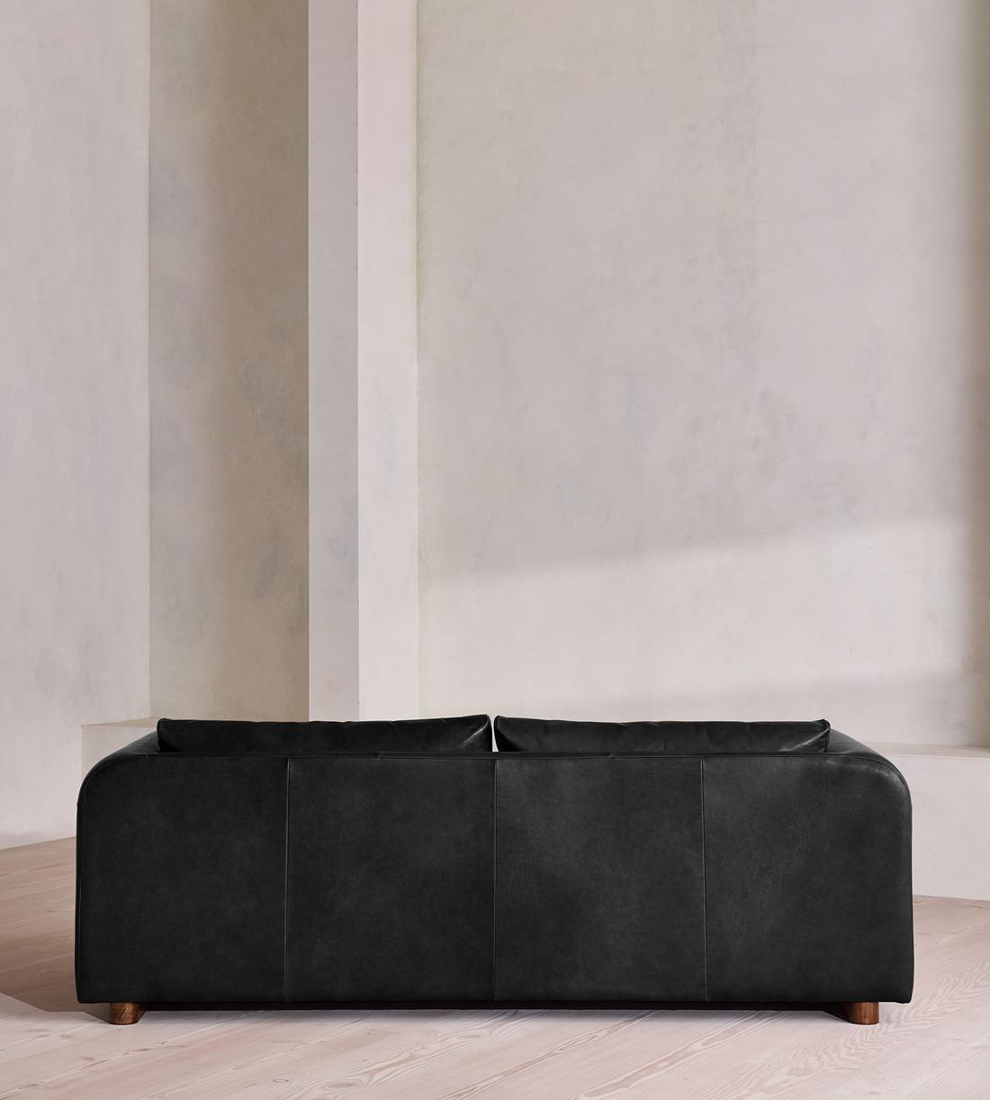 Farrell Three Seater Sofa - Leather - Black - UK - Images - Image 4