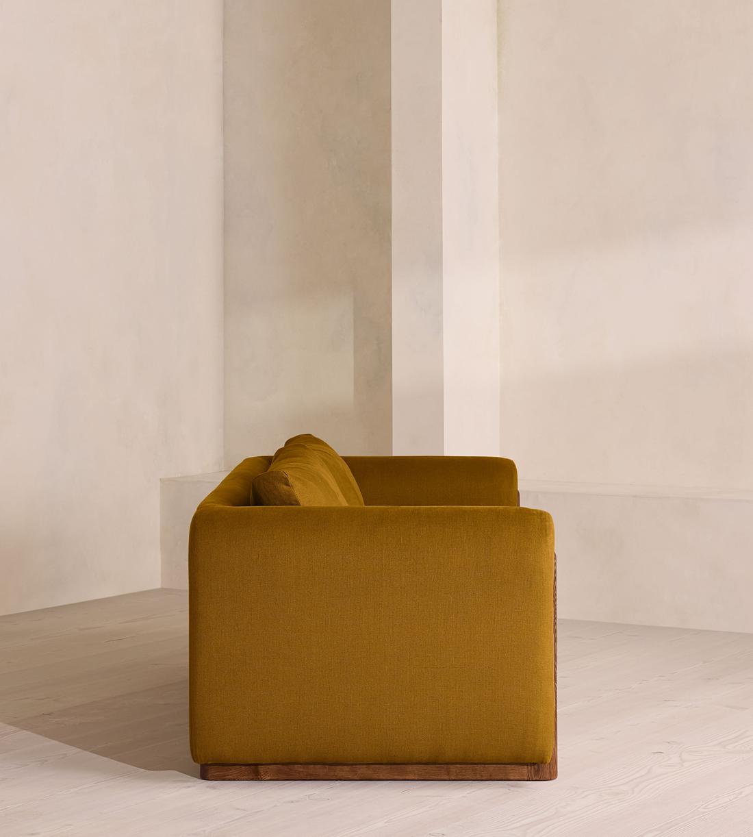 Farrell Three Seater Sofa - Linen - Turmeric - UK - Images - Image 3