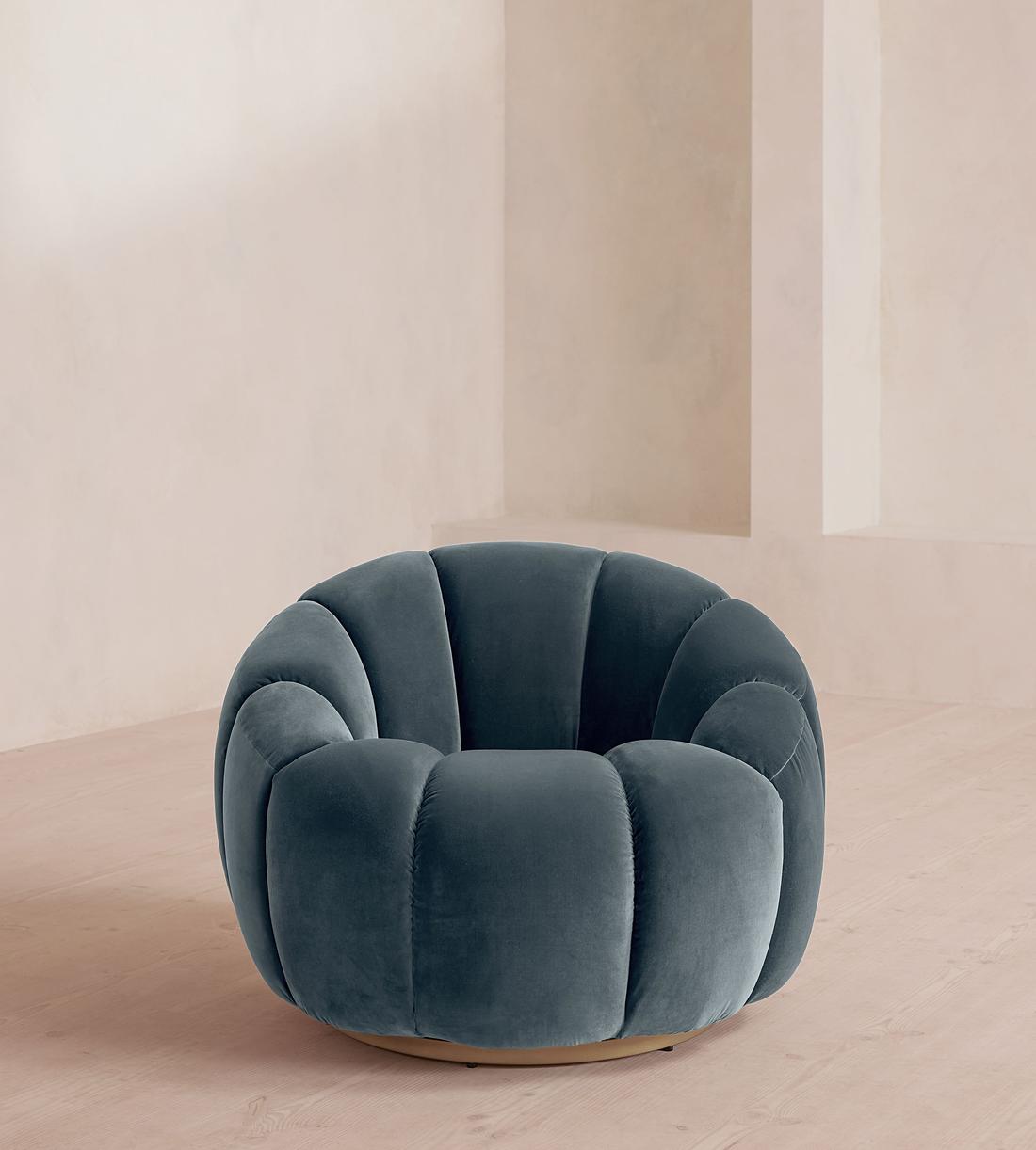 Garret Armchair - Velvet - Grey Blue - Listing - Image 2