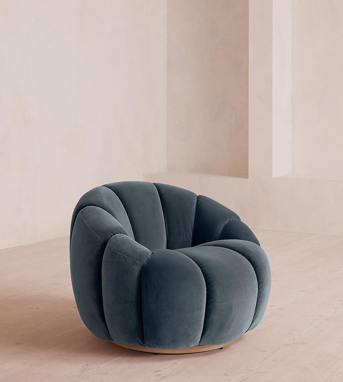 Garret Armchair - Velvet - Grey Blue - US - Listing - Image 2