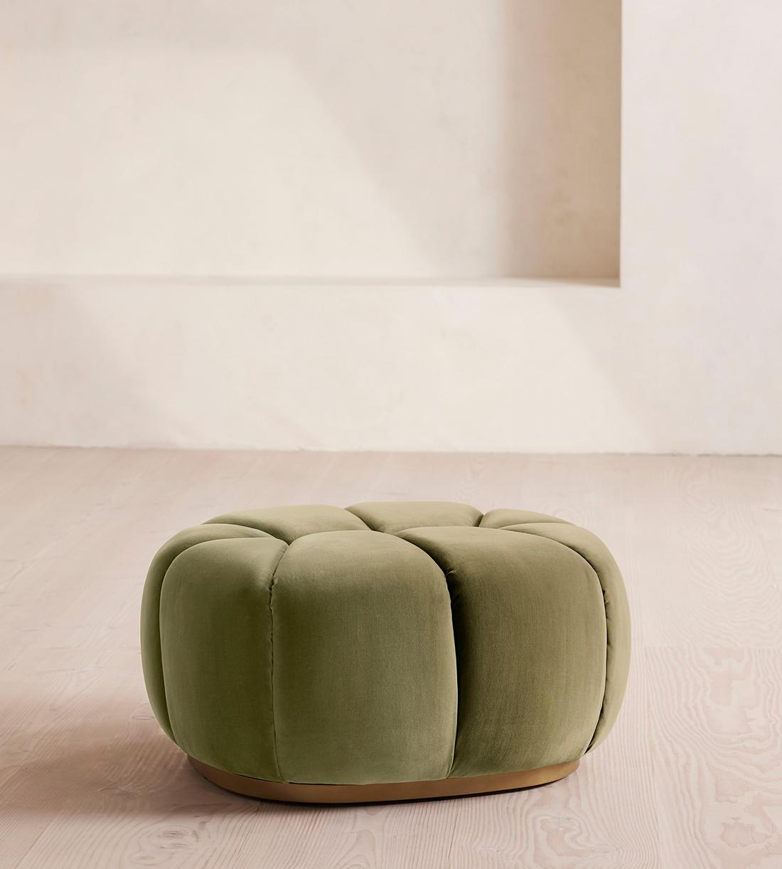 Garret Footstool - Velvet ,Lichen - Listing - Image 1