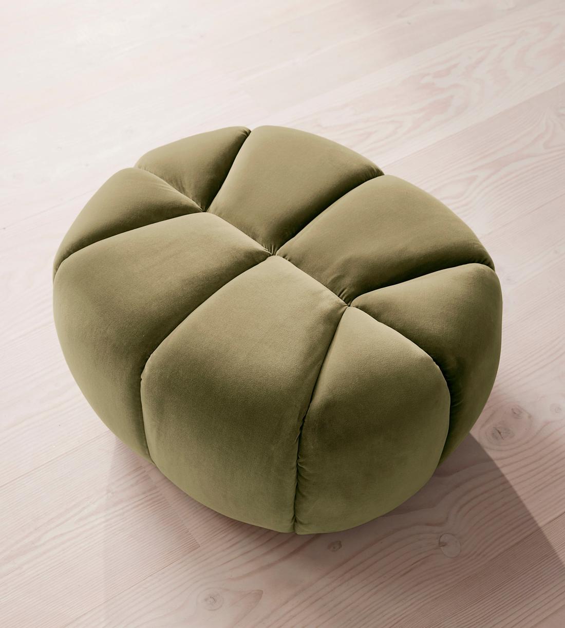 Garret Footstool - Velvet ,Lichen - Images - Image 5