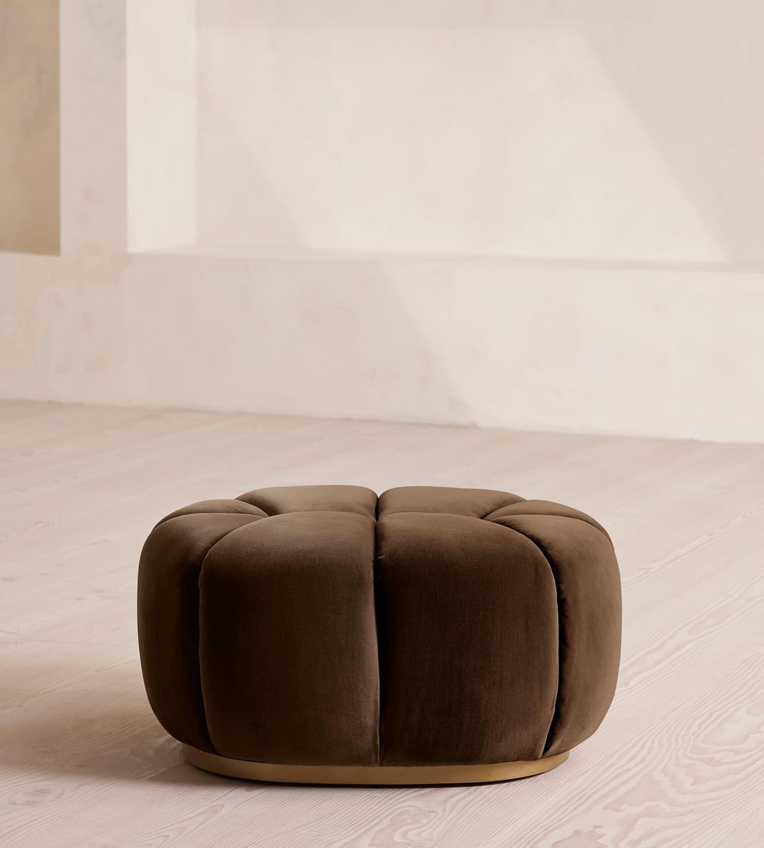Garret Footstool - Velvet - Chocolate - US - Listing - Image 2