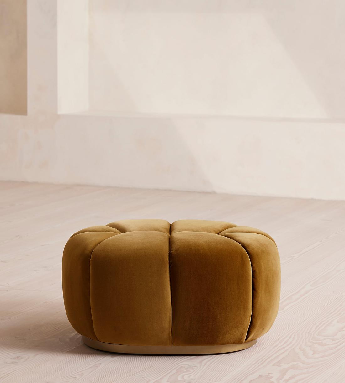 Garret Footstool - Velvet - Mustard - Listing - Image 2