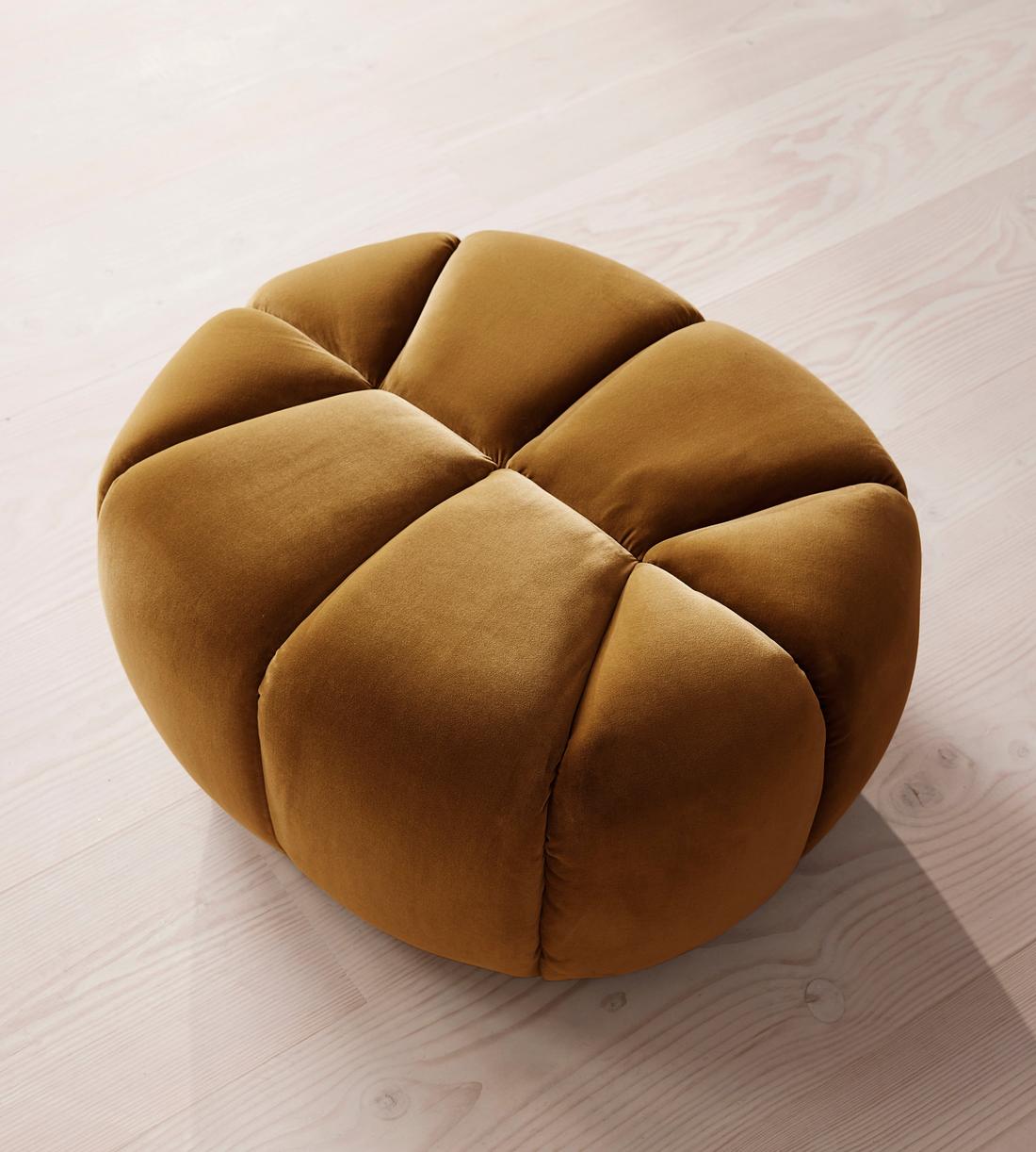 Garret Footstool - Velvet - Mustard - US - Images - Image 5