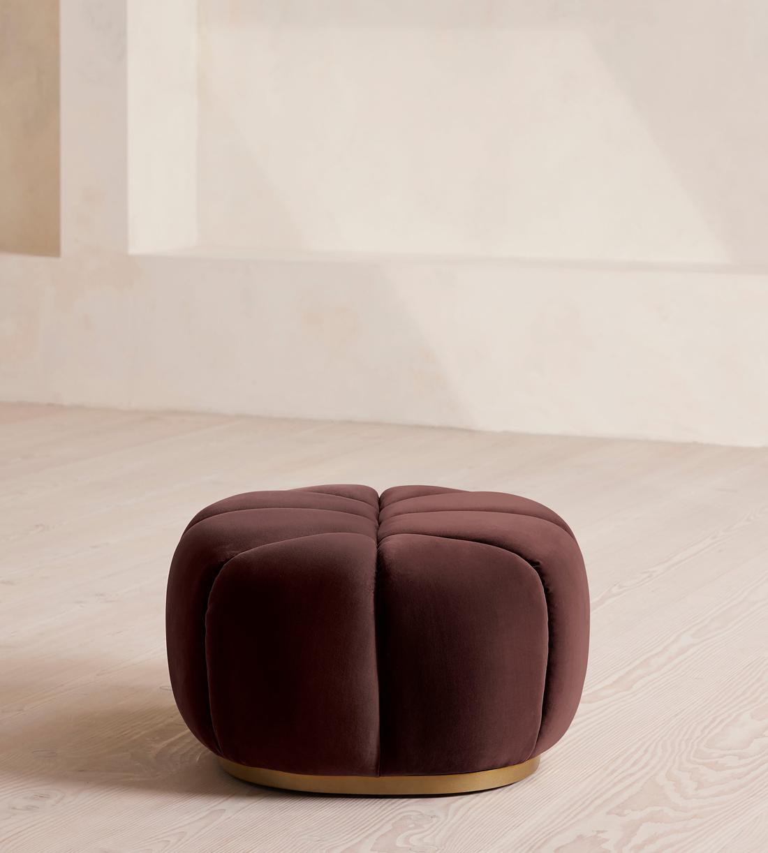 Garret Footstool - Velvet Aubergine - UK - Images - Image 3