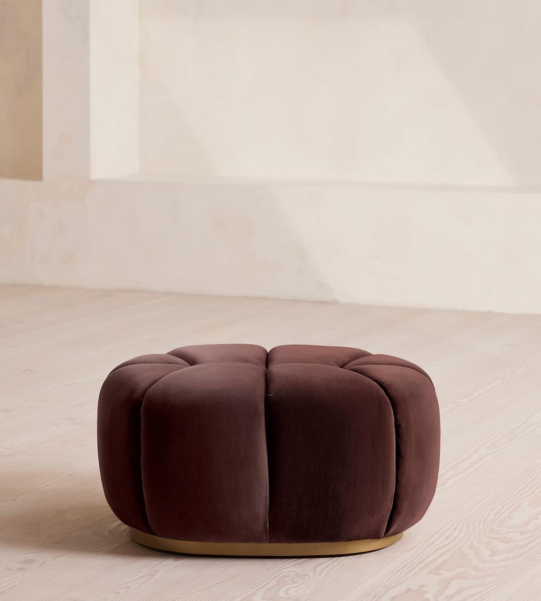 Garret Footstool - Velvet Aubergine - US - Listing - Image 2