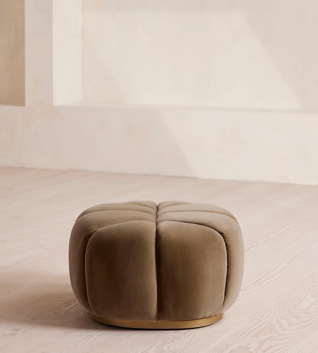 Garret Footstool - Velvet Truffle - US - Images - Image 3