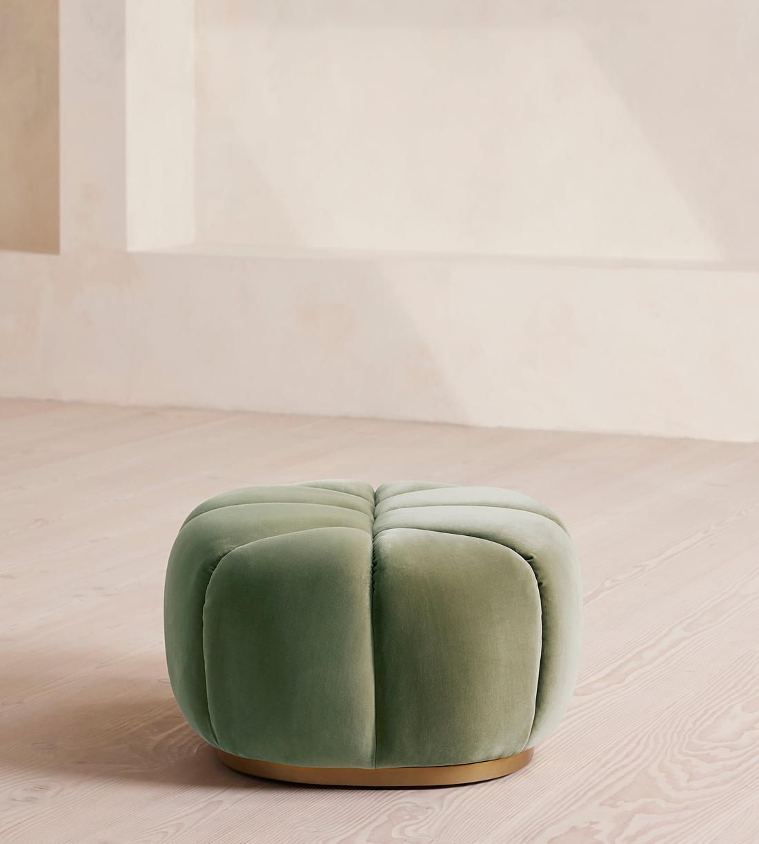 Garret Footstool - Velvet Seafoam - UK - Images - Image 3