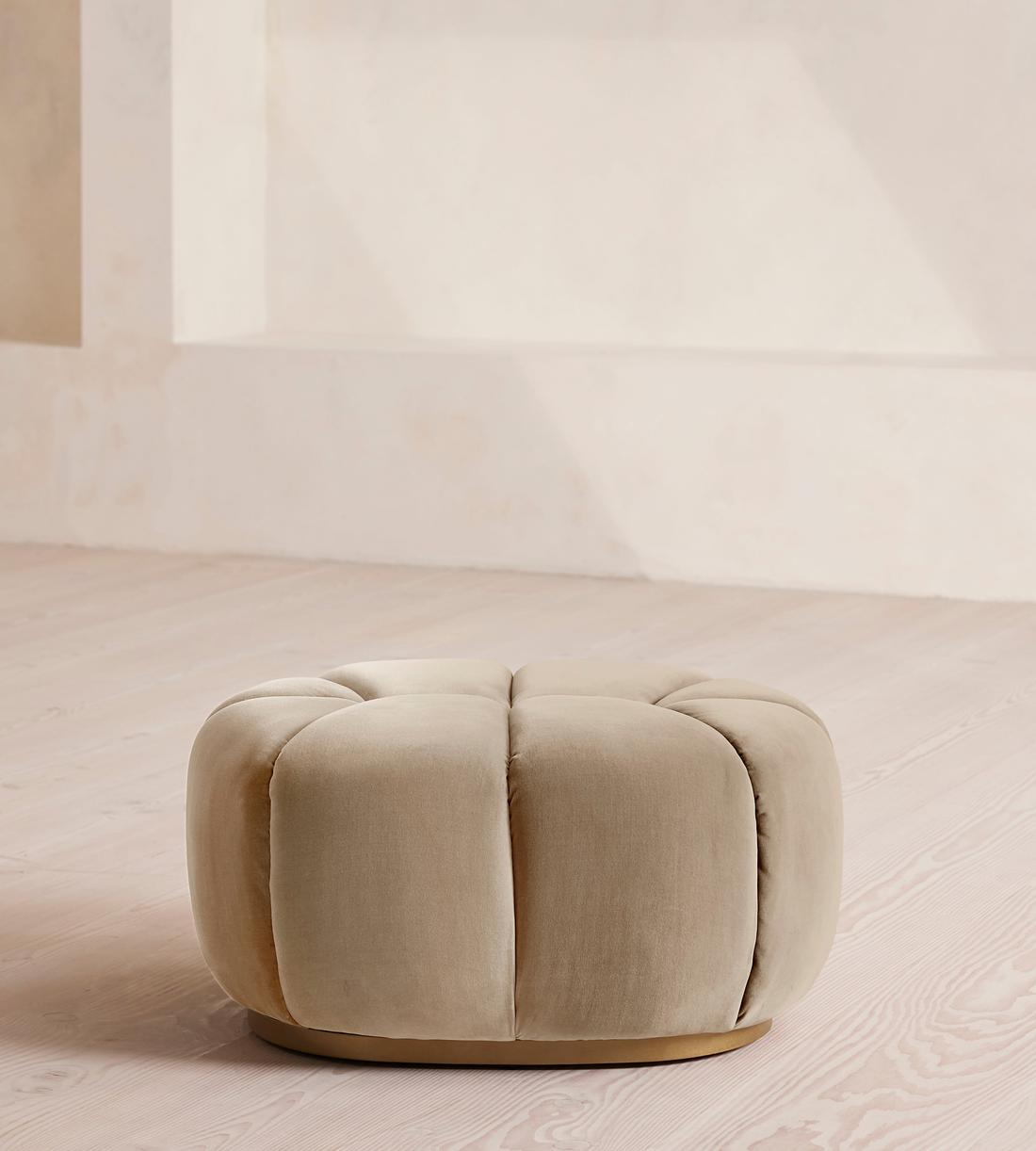 Garret Footstool - Velvet Oyster - US - Listing - Image 2
