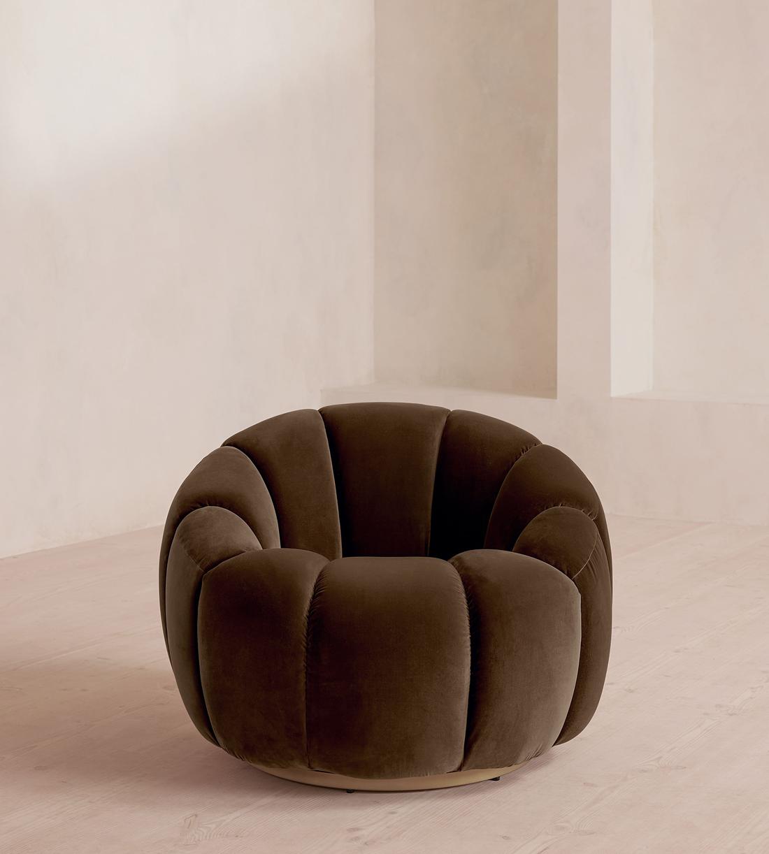 Garret Armchair - Velvet - Chocolate Brown - US - Listing - Image 2