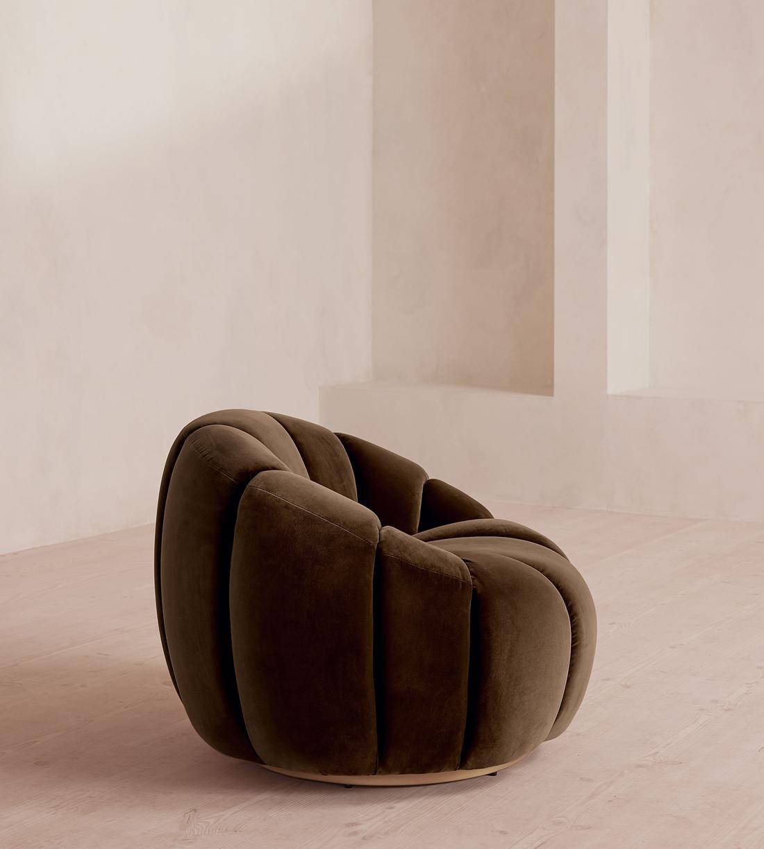 Garret Armchair - Velvet - Chocolate Brown - US - Images - Image 4