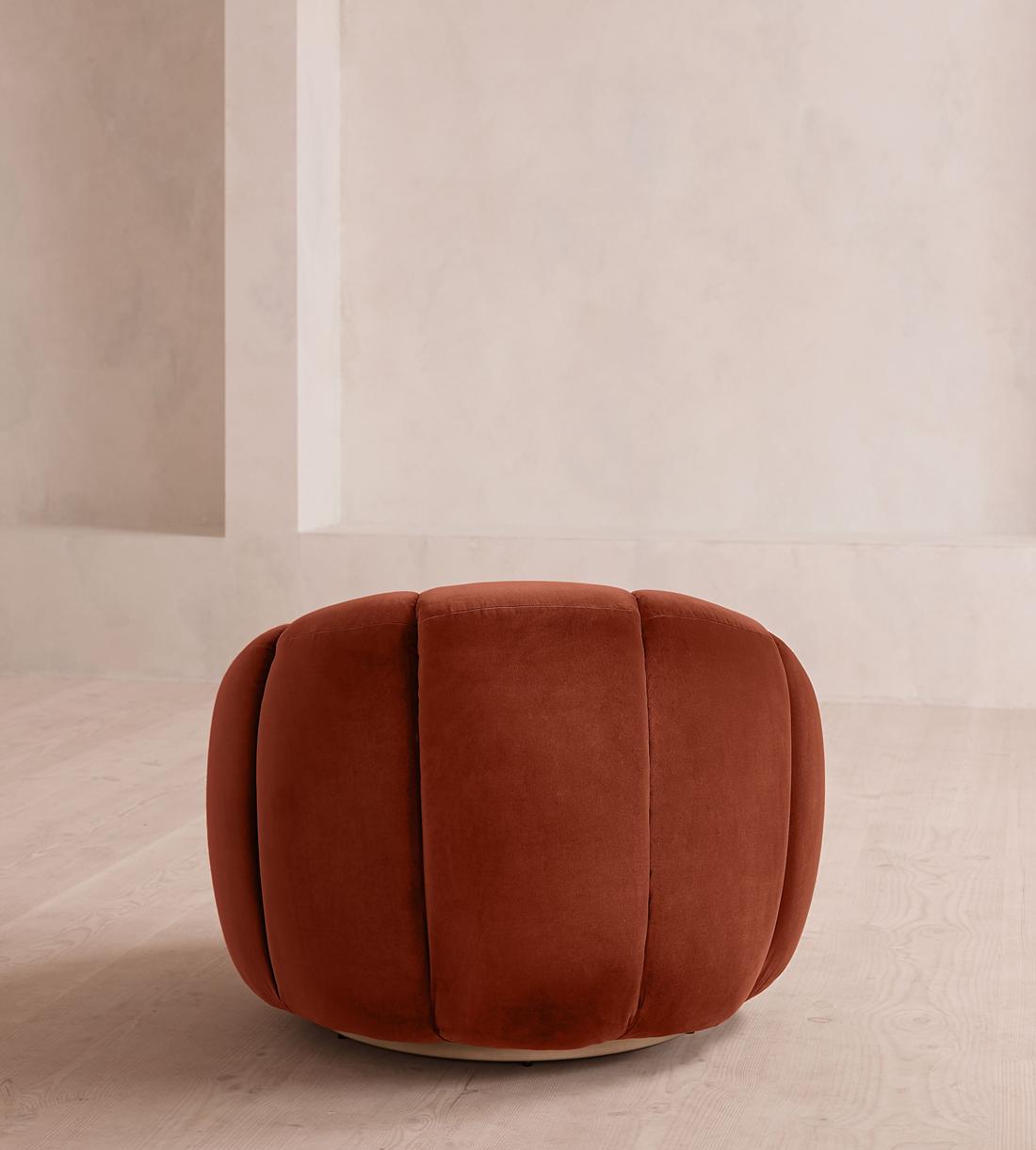 Garret Armchair - Velvet - Rust - Images - Image 5