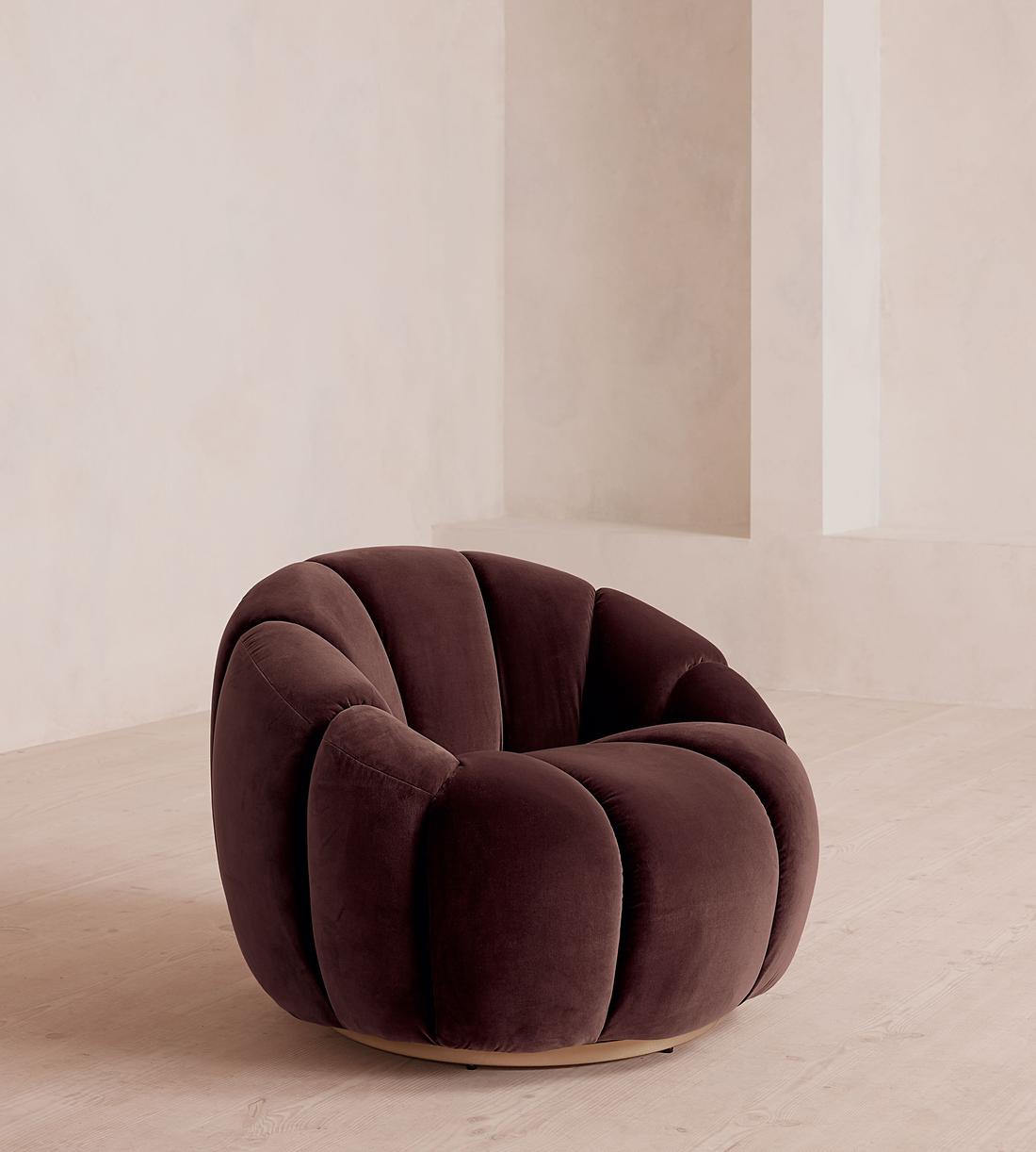 Garret Chair - Velvet - Aubergine - UK - Listing - Image 1