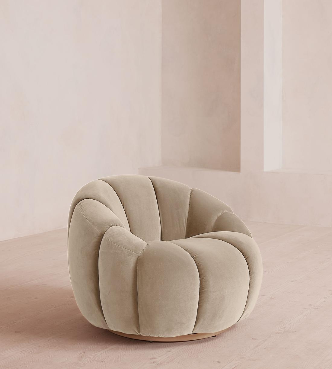 Garret Chair - Velvet - Oyster - US - Listing - Image 1