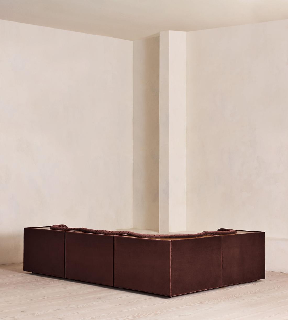 Hamish Sectional Sofa - L-Shape Sofa - Velvet - Aubergine - US - Images - Image 3