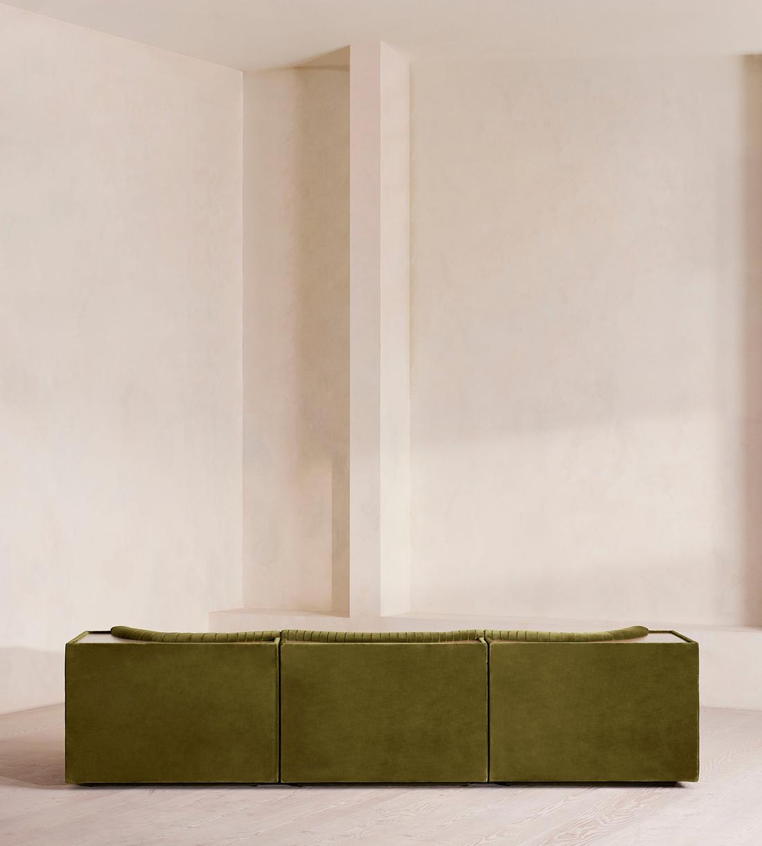 Hamish Modular Sofa - Four Seater - Velvet - Olive - Images - Image 4