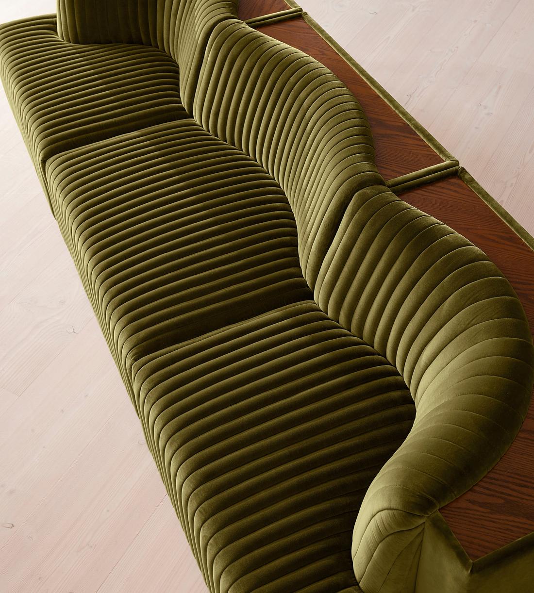 Hamish Modular Sofa - Four Seater - Velvet - Olive - Images - Image 5