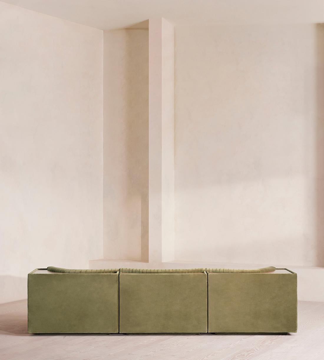 Hamish Modular Sofa - Four Seater - Velvet - Lichen - Images - Image 4