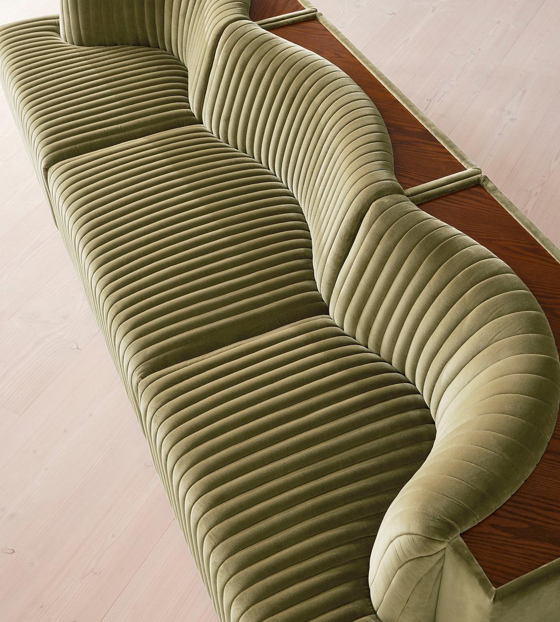 Hamish Modular Sofa - Four Seater - Velvet - Lichen - Images - Image 5
