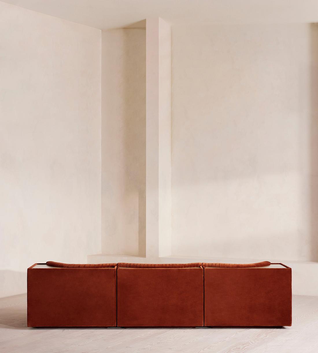 Hamish Modular Sofa - Four Seater - Velvet - Rust - Images - Image 4