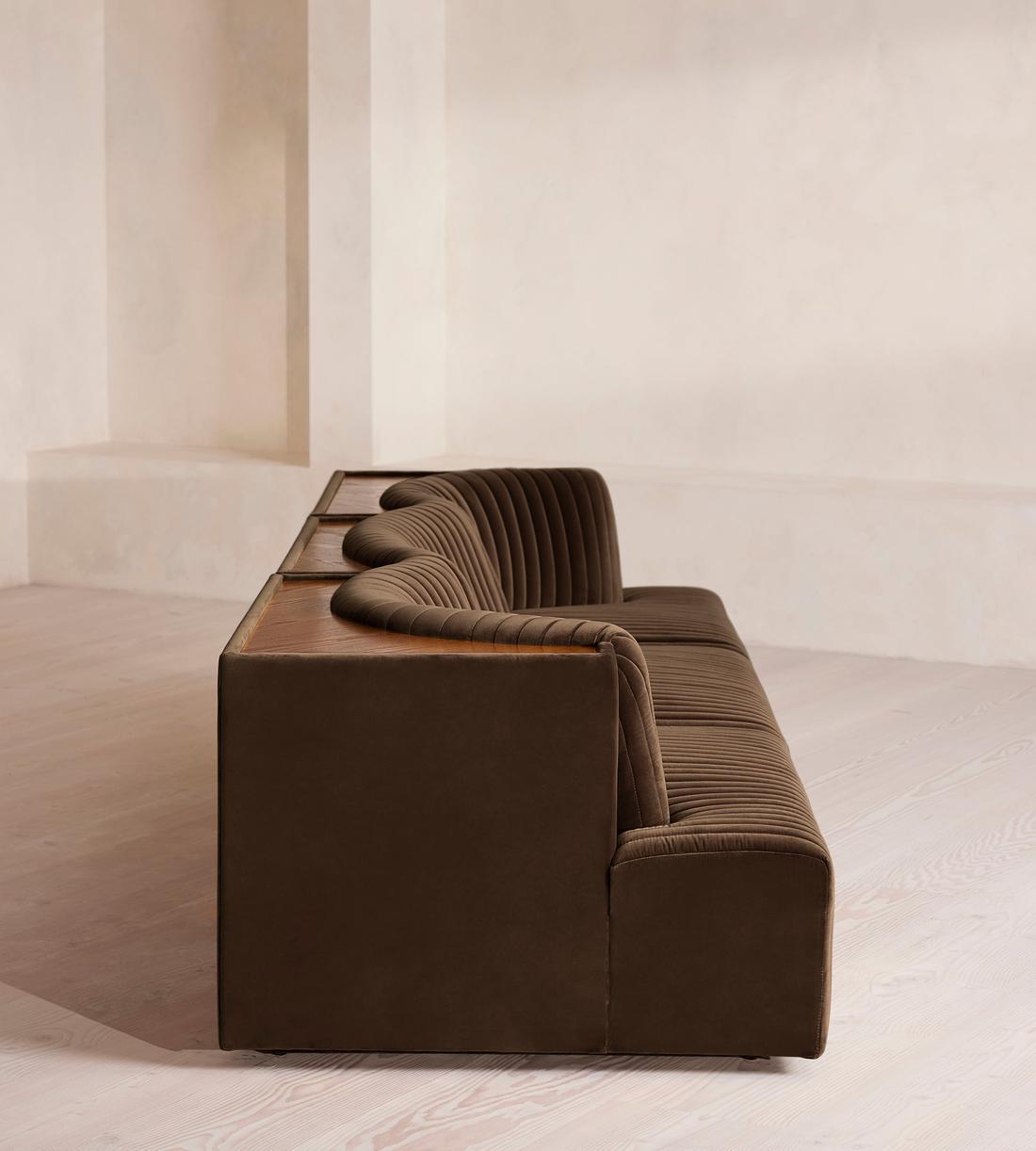 Hamish Modular Sofa - Four Seater - Velvet - Chocolate - Images - Image 3