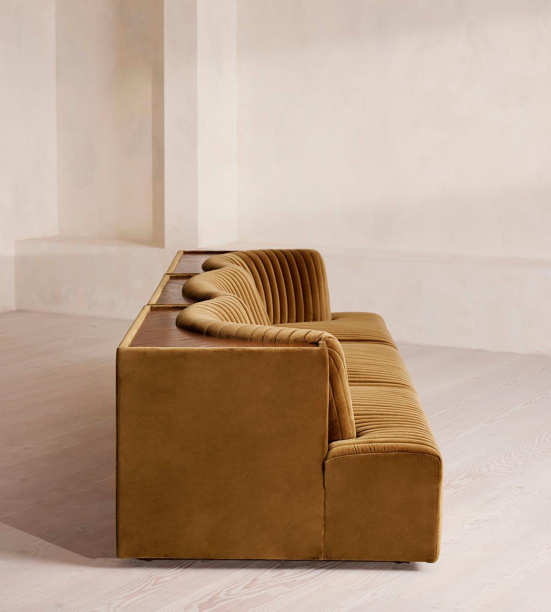 Hamish Modular Sofa - Four Seater - Velvet - Mustard - Images - Image 3