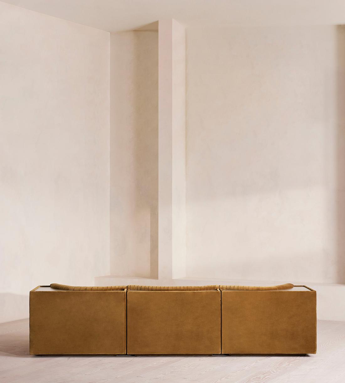 Hamish Modular Sofa - Four Seater - Velvet - Mustard - Images - Image 4